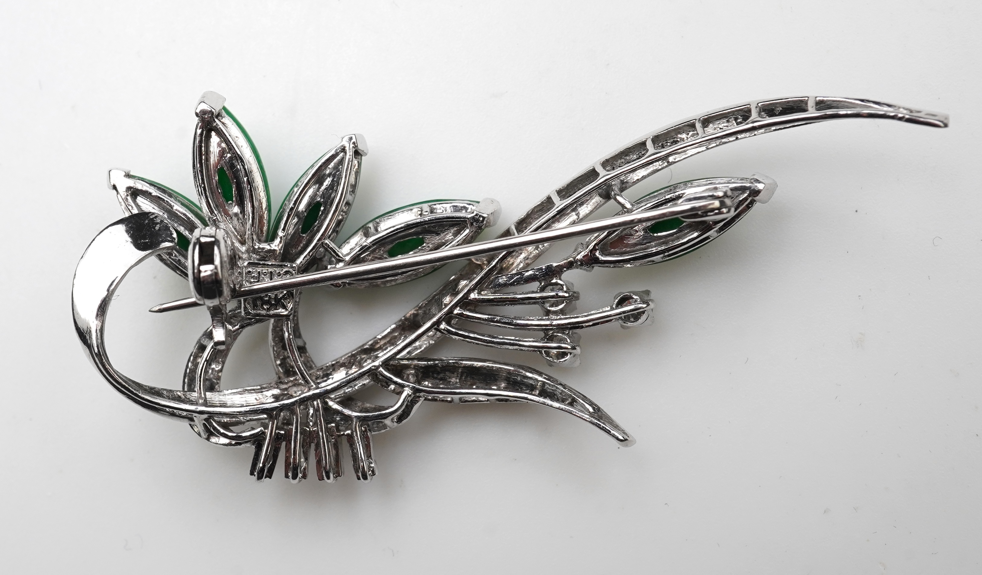 Chow Tai Fook, a jadeite and diamond demi-parure, 1960s